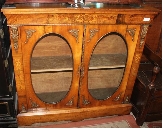 Victorian marquetry side cabinet